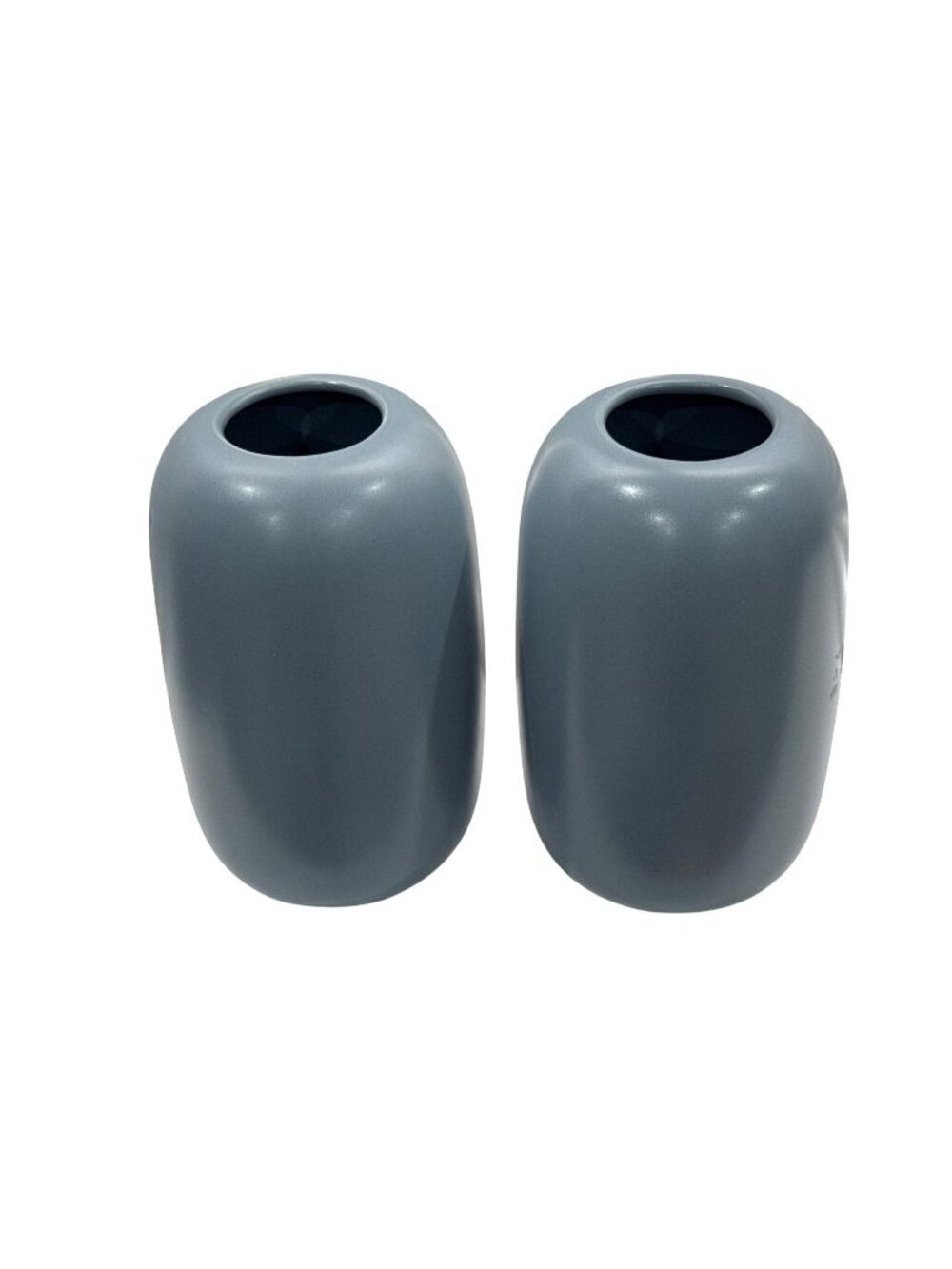 Room Essentials - Blue Ceramic Pill Decorative Modern Minimalist Vases Set of 2